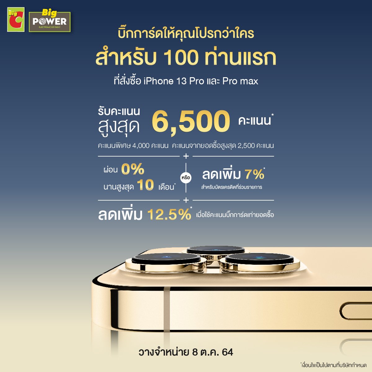 บิ๊กการ์ดให้คุณโปรกว่าใคร 100 ท่านแรก ที่สั่งซื้อ iPhone13 Pro และ Pro max