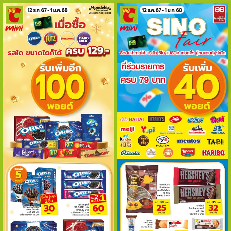 ซื้อครบรับพอยต์เพิ่ม 12 ธ.ค 67 – 1 ม.ค. 68