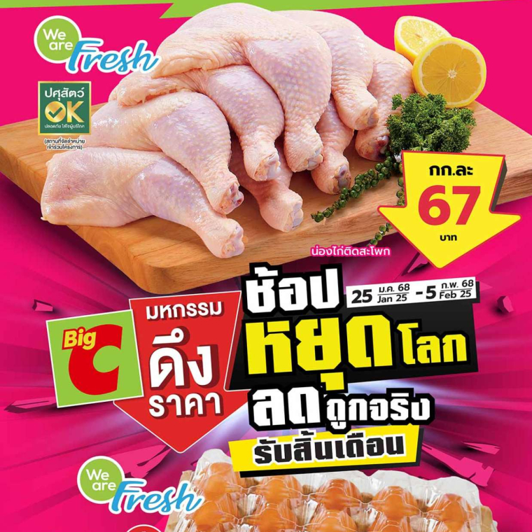 ช้อปหยุดโลก ลดถูกจริง รับสิ้นเดือน วันที่ 30 ม.ค - 26 ก.พ 68