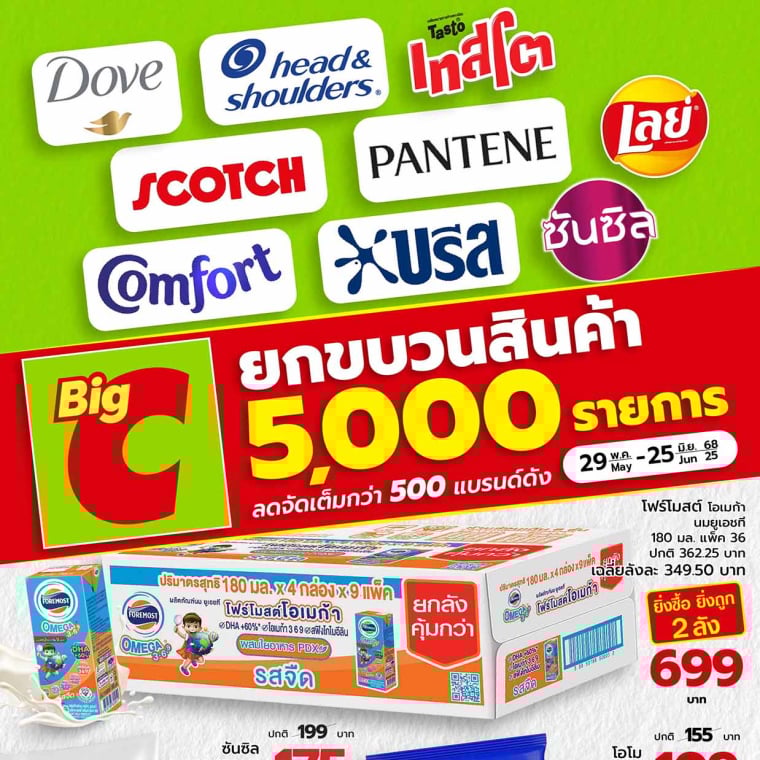 ยกขบวนแบรนด์ดัง ลดจัดเต็ม วันที่ 29 พ.ค - 25 มิ.ย 68
