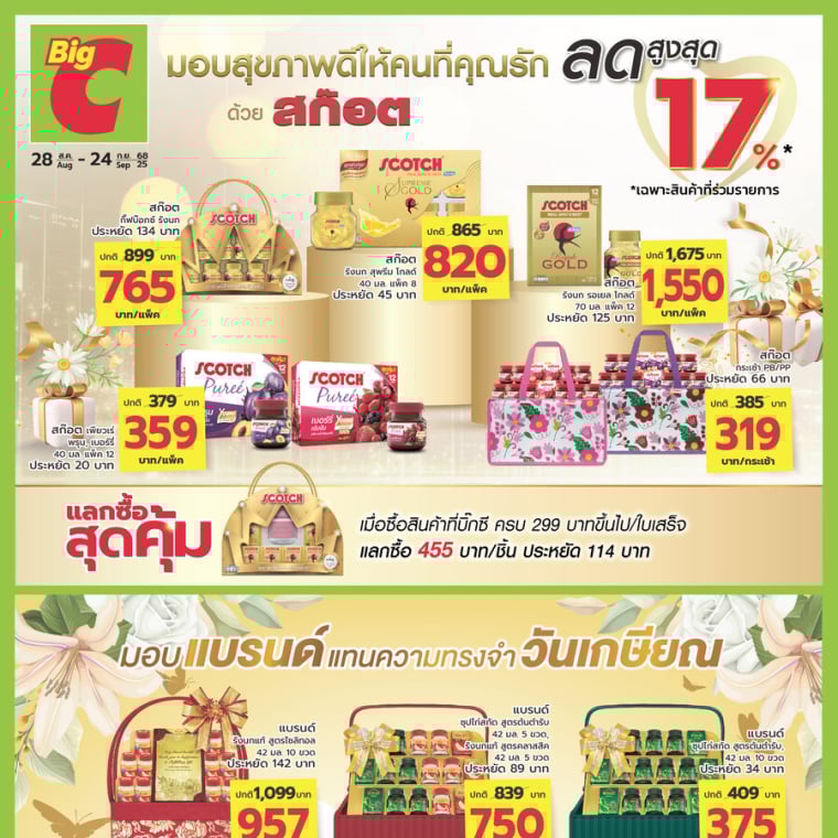 มอบสุขภาพดีให้คนที่คุณรัก ที่ Big C วันที่ 28 ส.ค - 24 ก.ย 68
